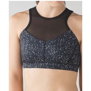 Lululemon Meshed Up Tank Bra Black Size 4 Retired great condition